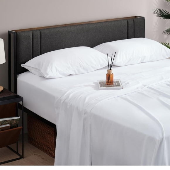 Z-hom Queen Bed Sheets 4 Piece Set Queen 16 inch Deep Pocket White - Picture 4 of 9